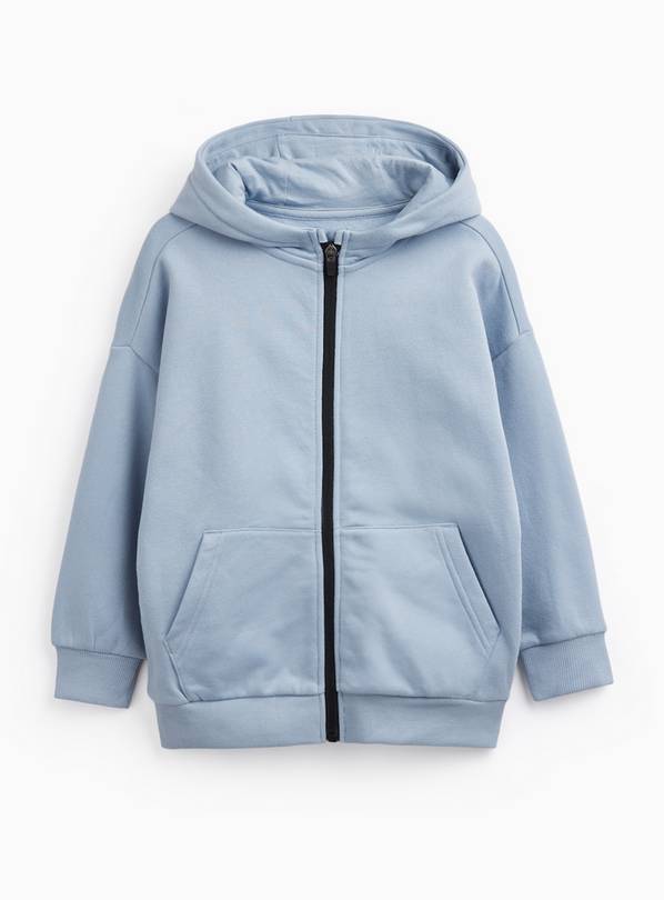 Light Blue Zip Through Hoodie 4 years
